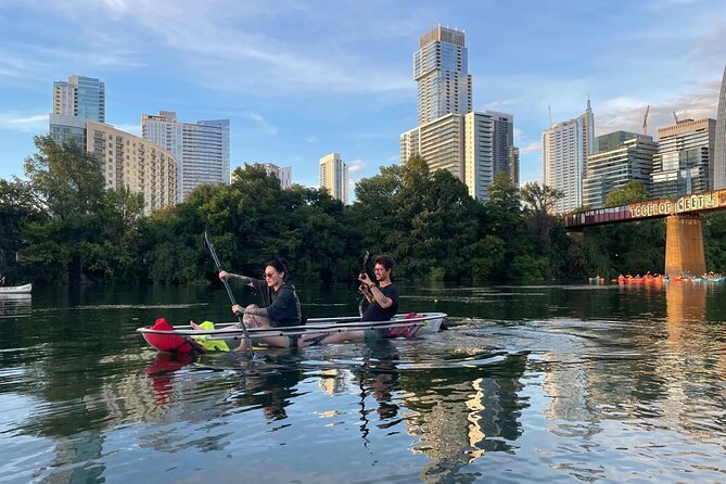 Downtown Austin Skyline Clear Kayak Tour at Lady Bird Lake - Barton Creek brings a cooler, quieter stretch