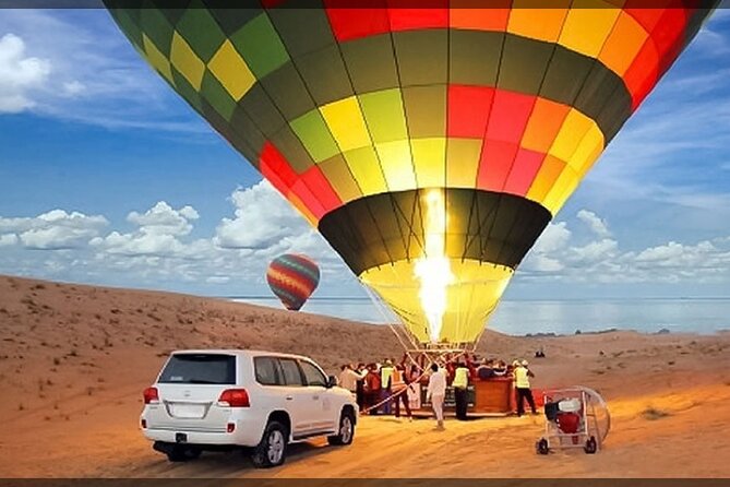 Hot Air Balloon Flight in Dubai with Breakfast, Falconry and Camel Ride - A camel ride adds a ground-level desert moment