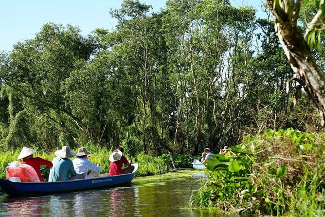 Mekong 2-Day Tour Floating Market-Bird Sanctuary-Flower Village - Tra Su Cajuput Forest by motorboat and paddleboat