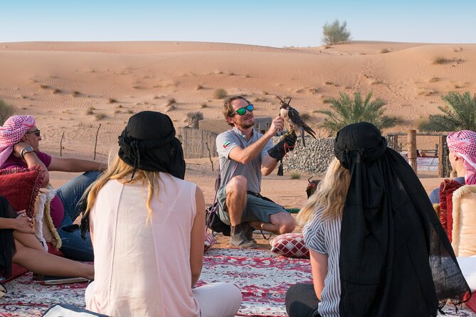 Morning Falconry & Nature Desert Safari with Transfers from Dubai - A short camel ride, not a long expedition