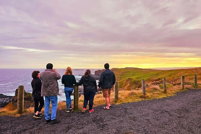 Phillip Island: Golden Hour Penguin Express Tour w/ Island Pickup - A sparkling wine pause after the Nobbies