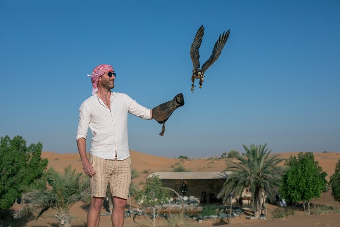 Private Falconry Experience and Nature Desert Safari in Dubai - The early Land Rover pickup from Dubai