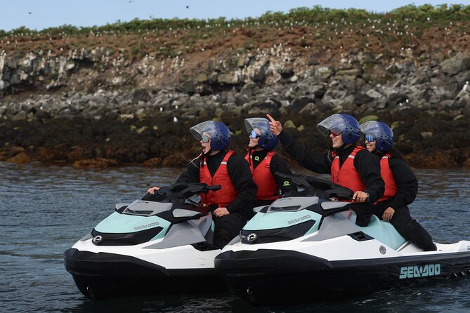 Puffin Jet ski tour in Reykjavík - Leaving Gufunesvegur for Reykjavík Bay