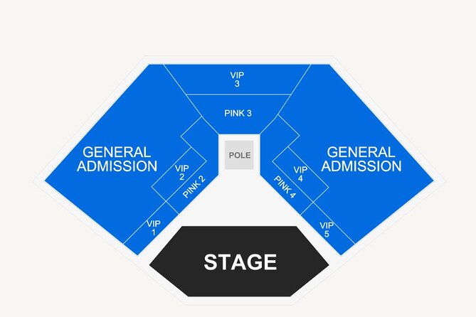 X Burlesque: Sexy, Topless Revue at the Flamingo Hotel and Casino - Seating categories: General, VIP, and Pink Circle